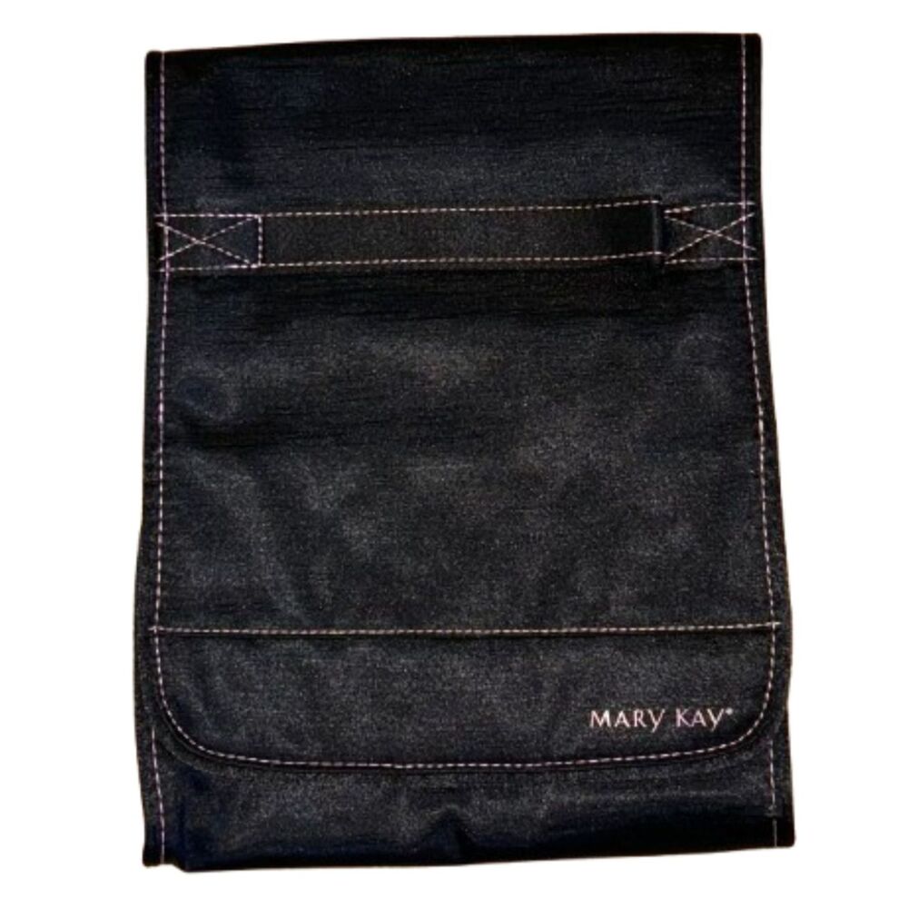 ❤️Mary Kay Vintage Hanging Travel Makeup Jewelry Organizer Black Pink 9"x 29"